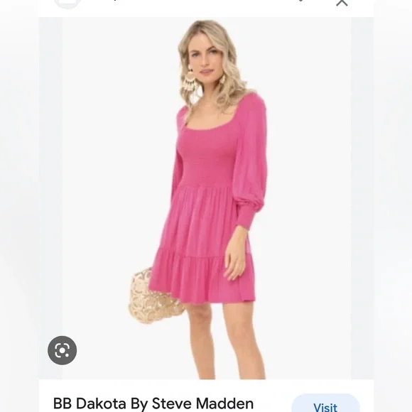 bb dakota pink dress BB DAKOTA pink floral lace sleeveless cotton blend dress Sz 0